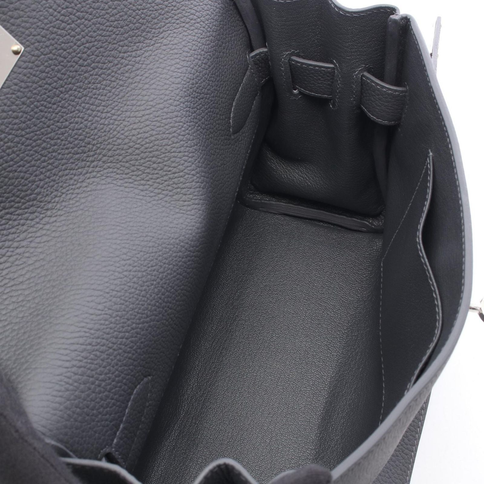 Hermes Shoulder Bag Kelly Messenger PM Ardoise Leather — view 3
