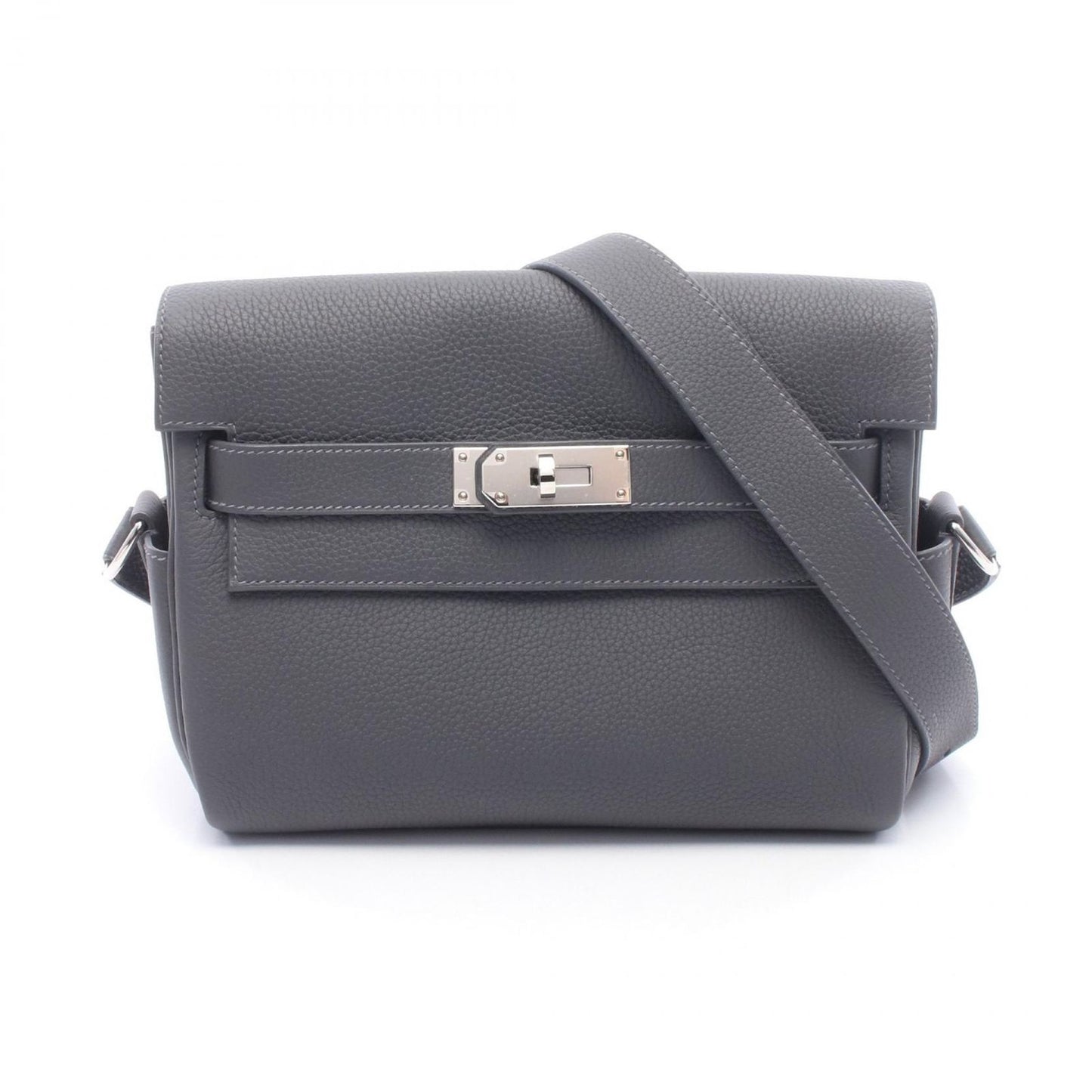 Hermes Shoulder Bag Kelly Messenger PM Ardoise Leather
