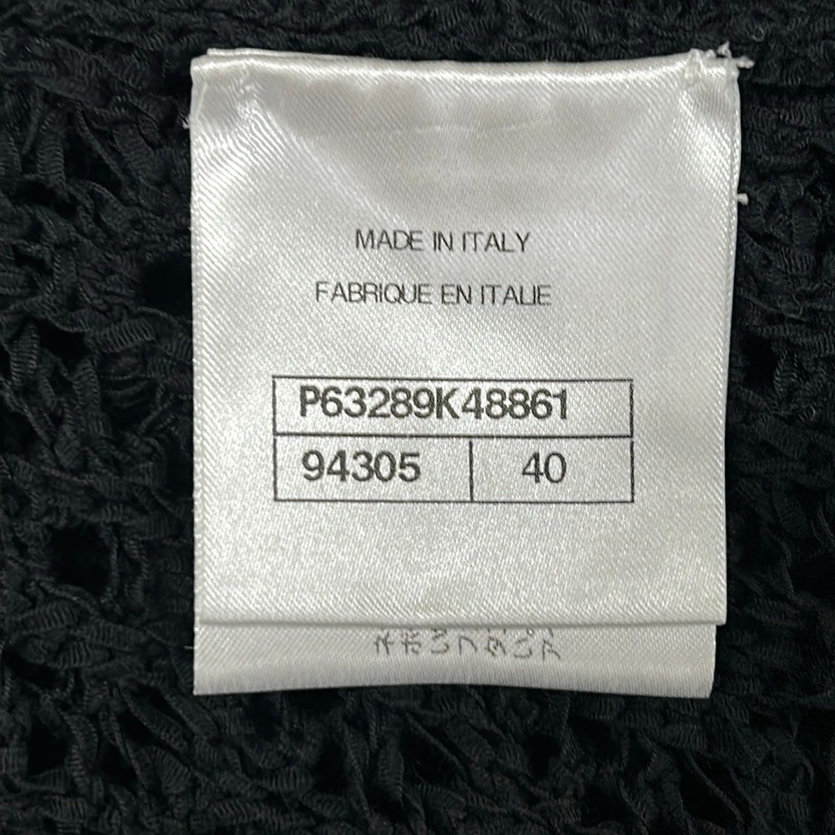 Chanel Dress Black Crochet Camellia Button Sleeveless Cotton — view 4