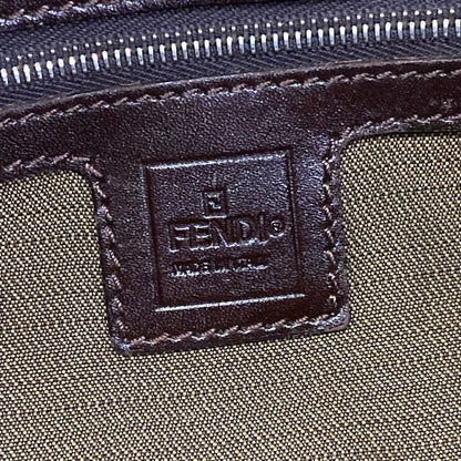Fendi Shoulder Bag Zucchini Dark Brown Leather — view 8