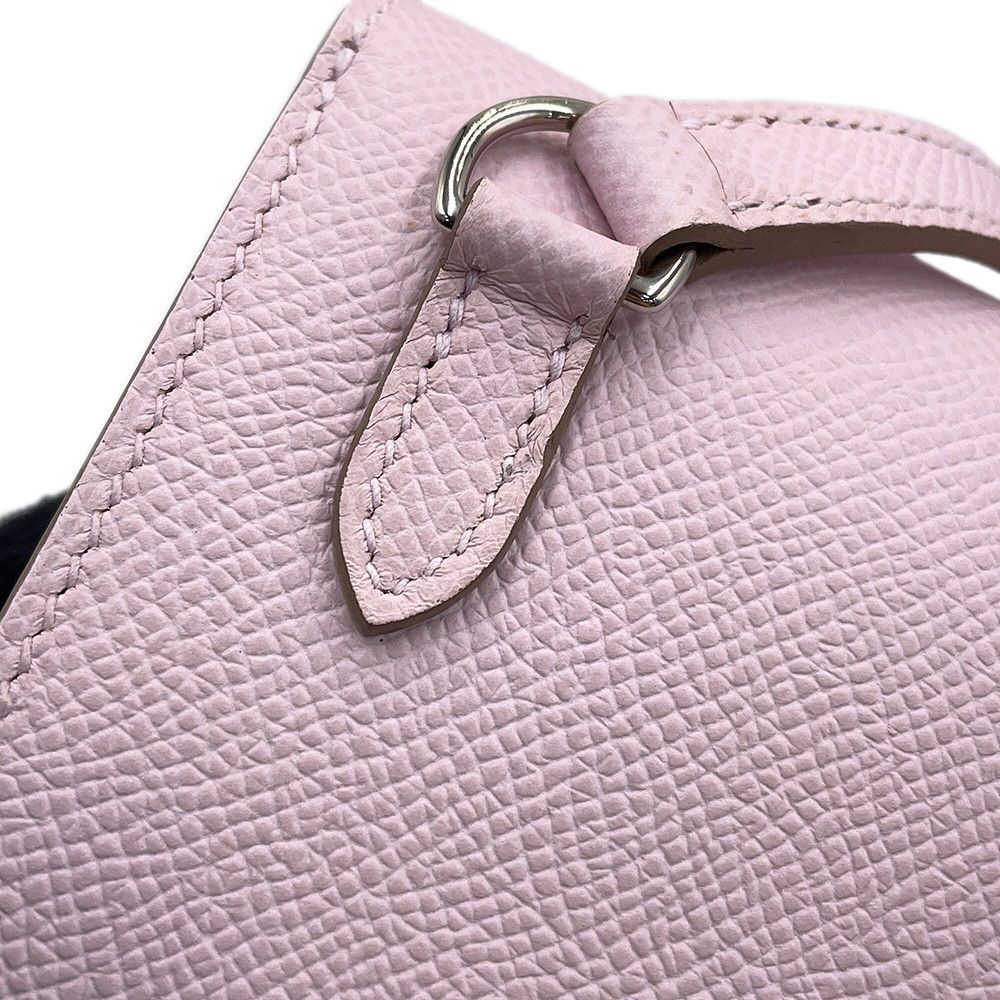 Hermes Wallet on Chain Nap To Go Mauve Pere Silver Lacquer Epsom — view 7