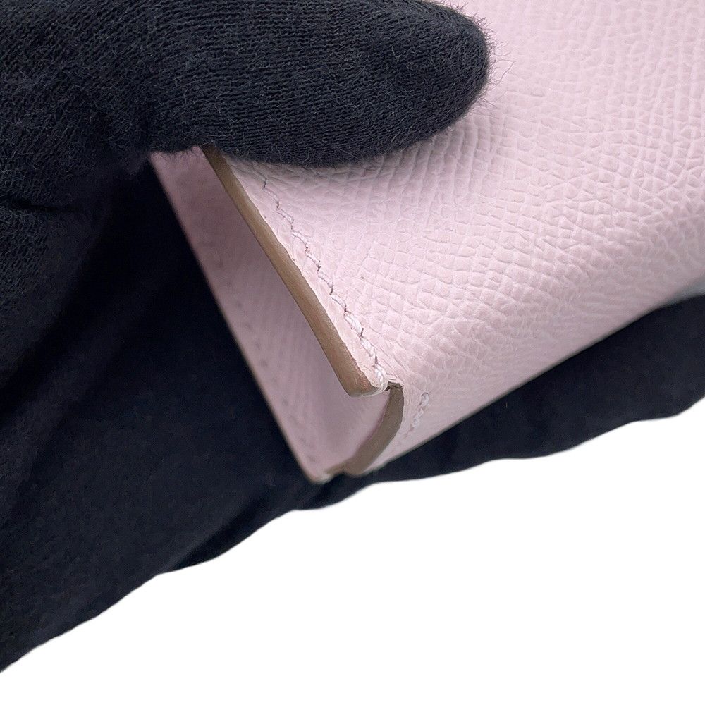 Hermes Wallet on Chain Nap To Go Mauve Pere Silver Lacquer Epsom — view 6