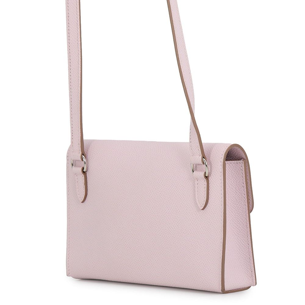 Hermes Wallet on Chain Nap To Go Mauve Pere Silver Lacquer Epsom — view 2