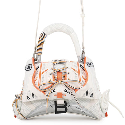 Balenciaga Handbag Sneakers Head Top Mesh Leather 2-Way White