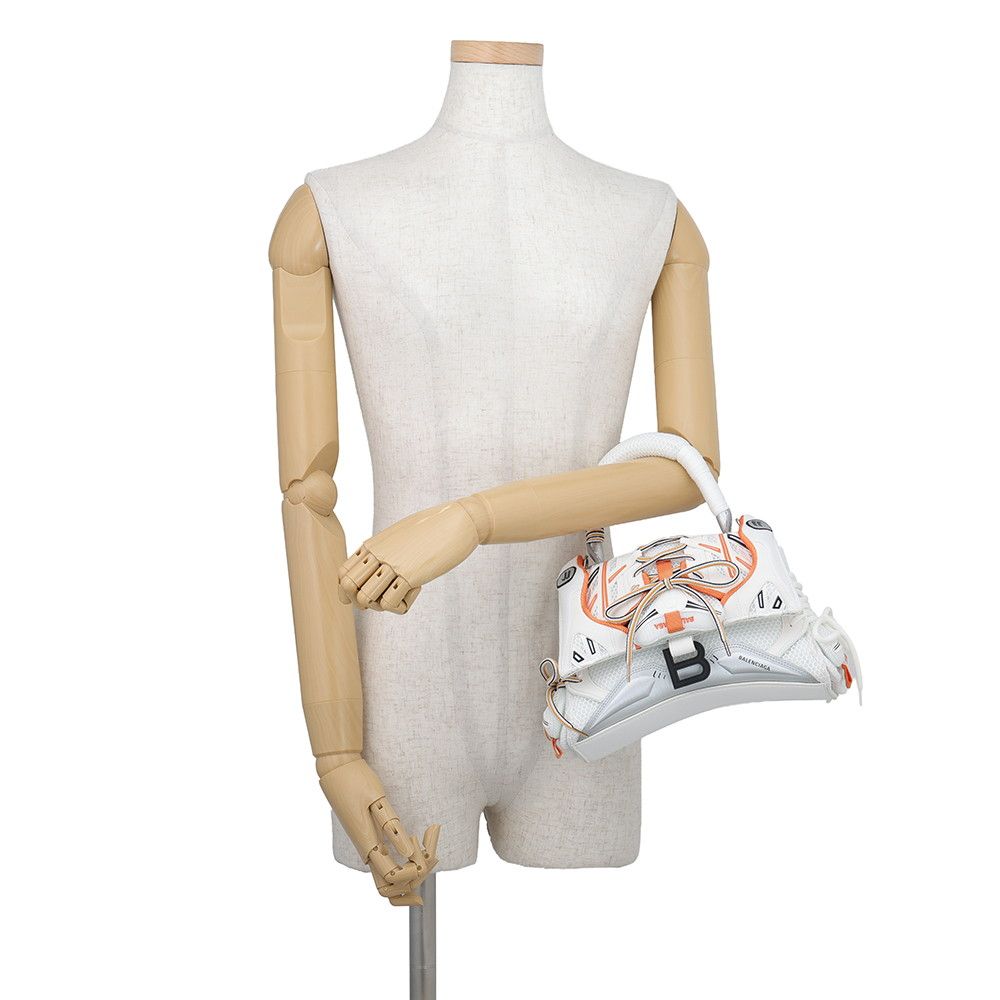Balenciaga Handbag Sneakers Head Top Mesh Leather 2-Way White — view 4