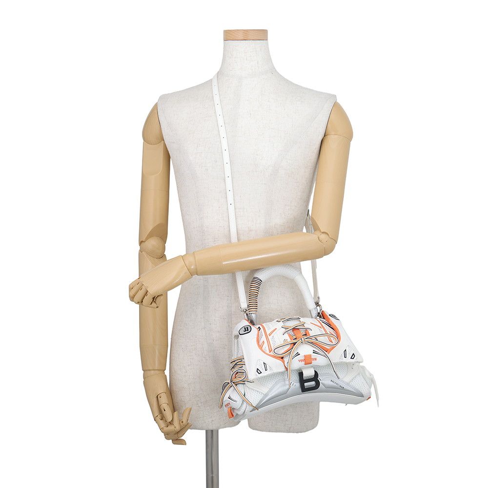 Balenciaga Handbag Sneakers Head Top Mesh Leather 2-Way White — view 5