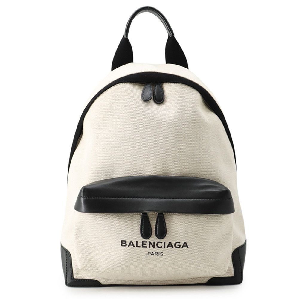 Balenciaga Backpack Navy Canvas Leather