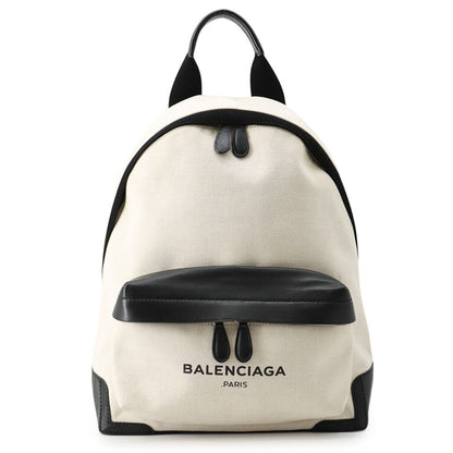 Balenciaga Backpack Navy Canvas Leather