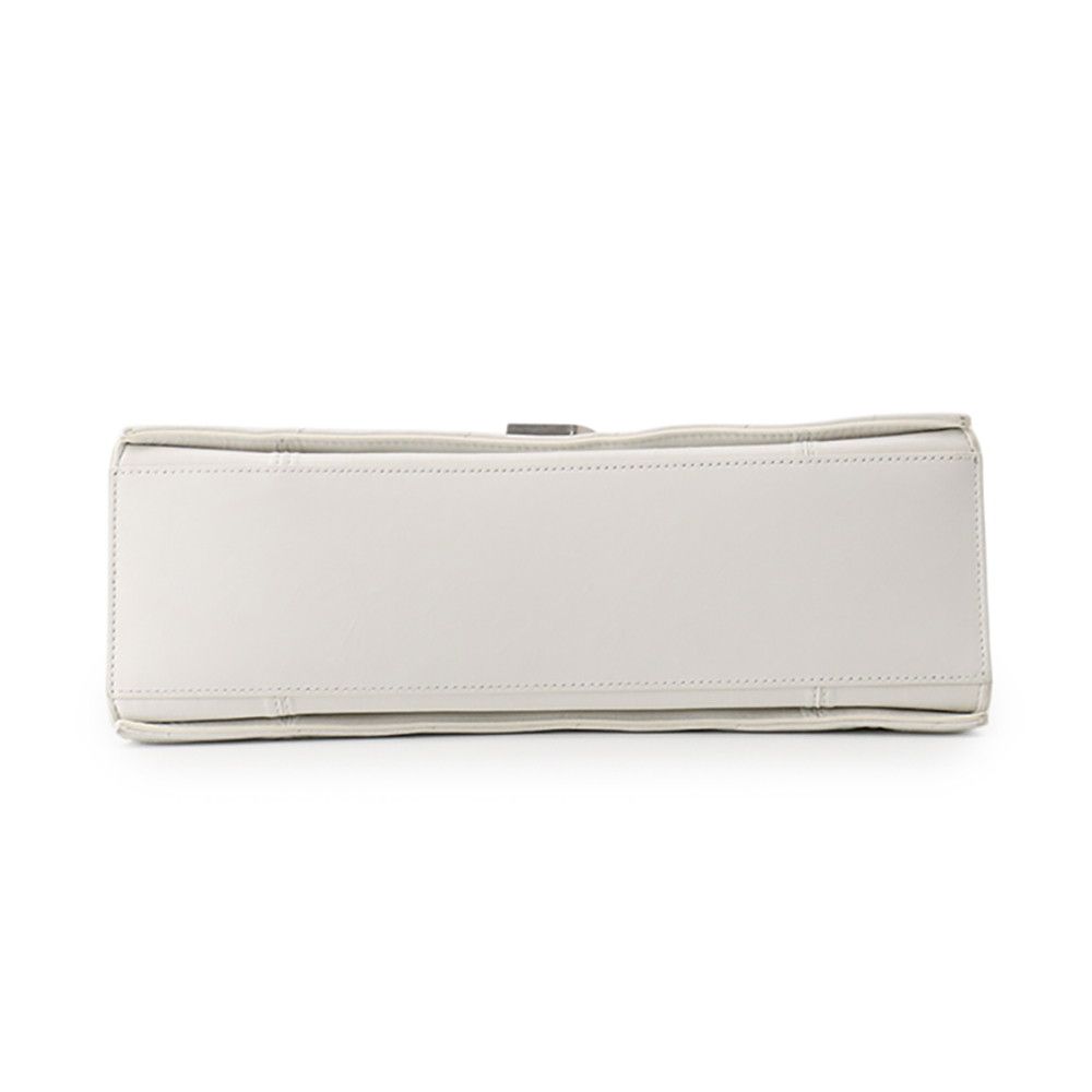 Balenciaga Chain Shoulder Bag Crush Leather White — view 3