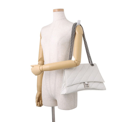 Balenciaga Chain Shoulder Bag Crush Leather White — view 4