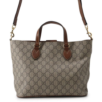 Gucci Tote GG Supreme Leather 2-Way Shoulder Bag