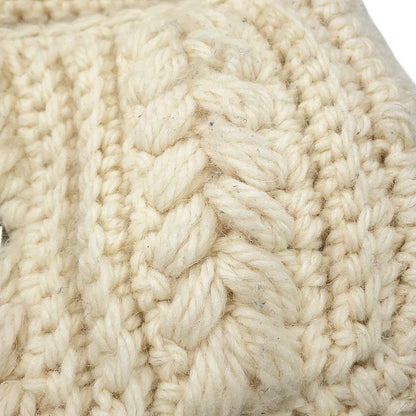 Fendi Mamma Bucket Bag Wool Leather White Black — view 6
