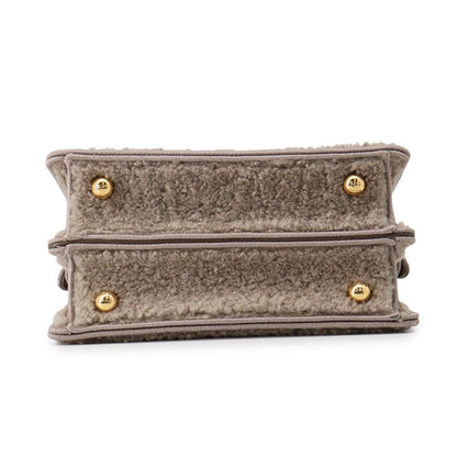 Fendi Peekaboo ISeeU Petit Shearling Leather Handbag — view 3