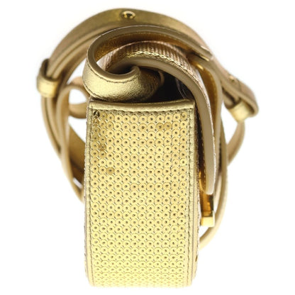 Celine Triomphe Mini Laminated Sequin Shoulder Bag Gold Leather — view 3
