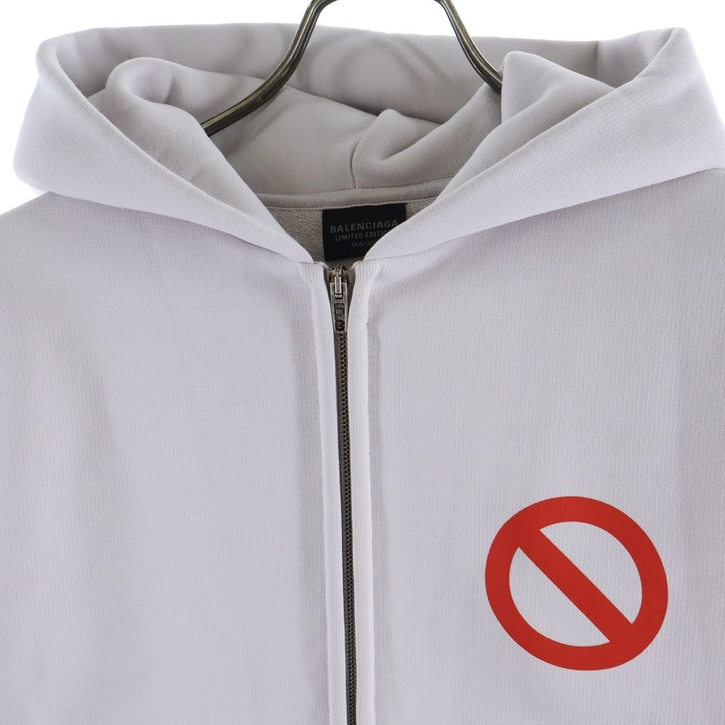 Balenciaga Bfrnd Music Zip Up Hoodie Gray — view 3