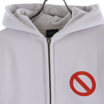 Balenciaga Bfrnd Music Zip Up Hoodie Gray — view 3