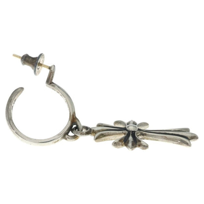 Chrome Hearts Tiny CH Cross Hoop Earrings Silver — view 3