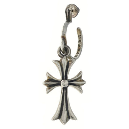 Chrome Hearts Tiny CH Cross Hoop Earrings Silver