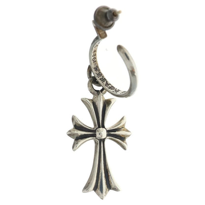 Chrome Hearts Tiny CH Cross Hoop Earrings Silver — view 2