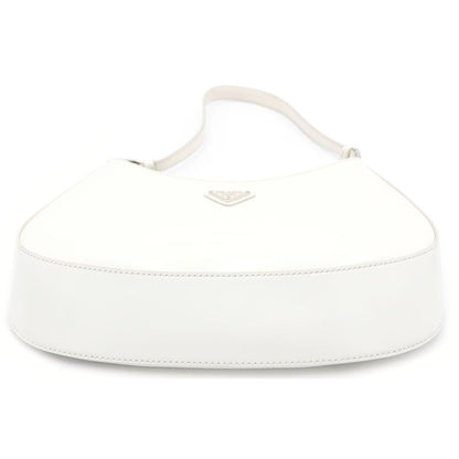 Prada Cleo Oh Shoulder Bag White Leather 499 Silver — view 4