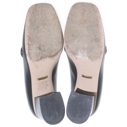 Gucci Sylvie Gold Chain Tricolor Wedge Heels Pumps Black — view 5