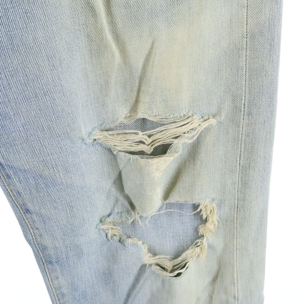 Gucci Distressed Organic Denim Pants Indigo — view 5