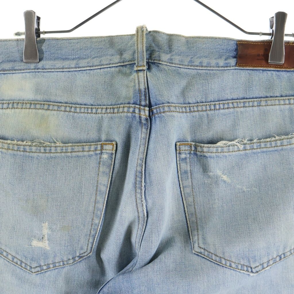 Gucci Distressed Organic Denim Pants Indigo — view 4