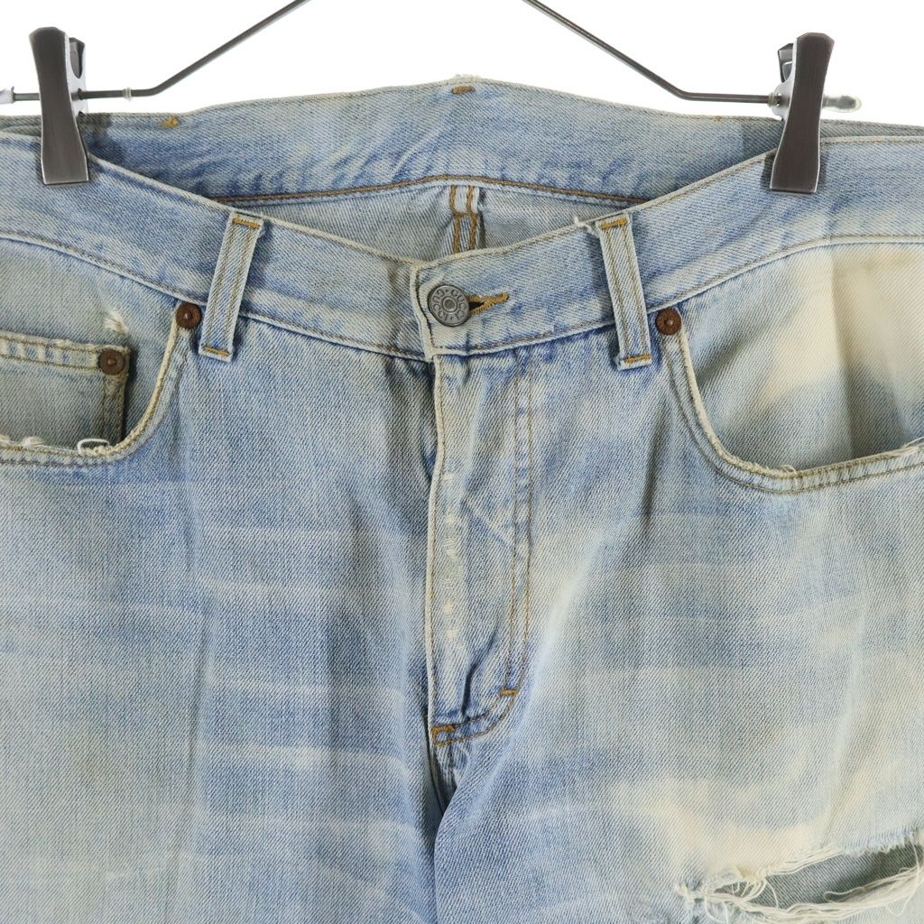 Gucci Distressed Organic Denim Pants Indigo — view 3