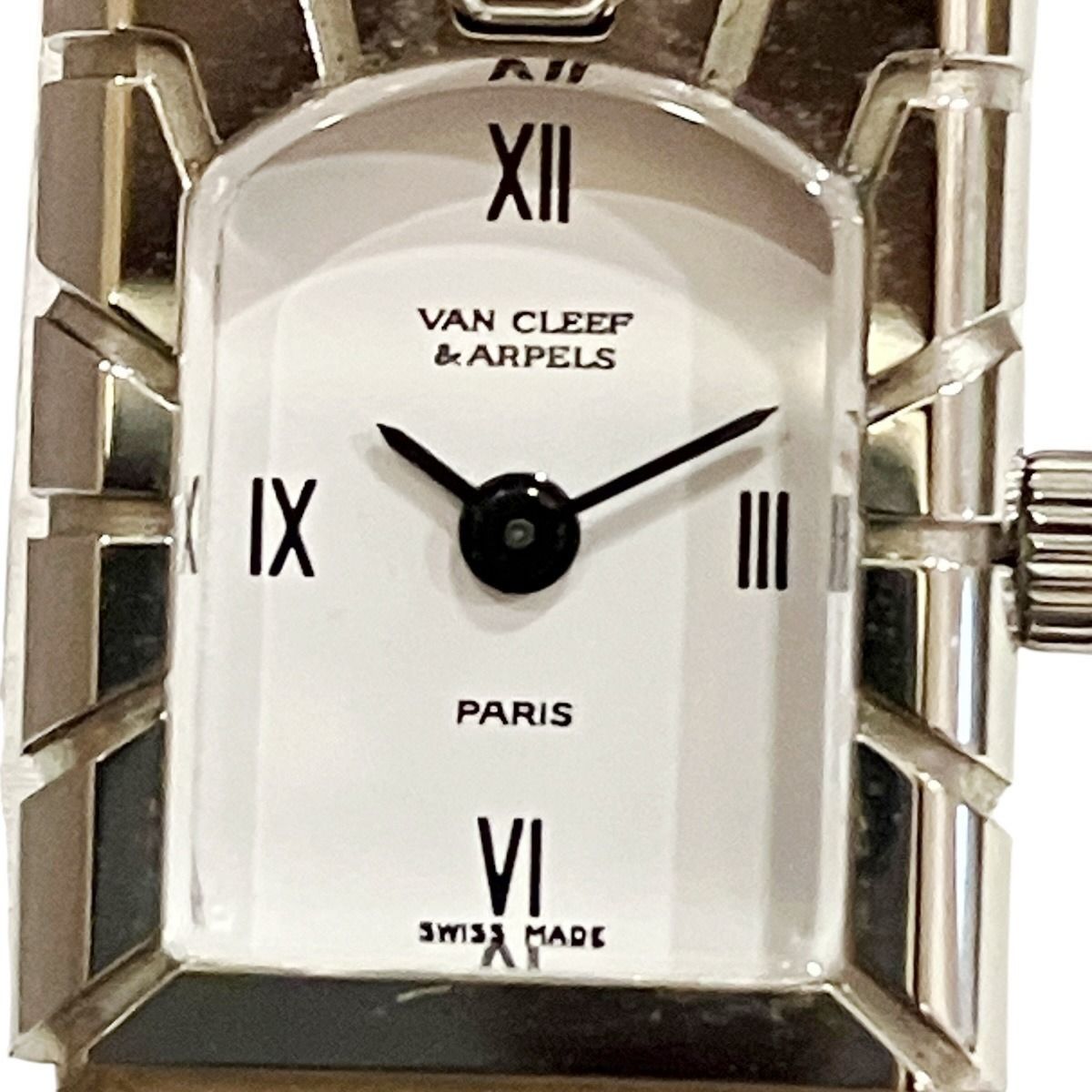 Van Cleef & Arpels Facade Watch SS Leather Quartz White Dial T5 — view 4