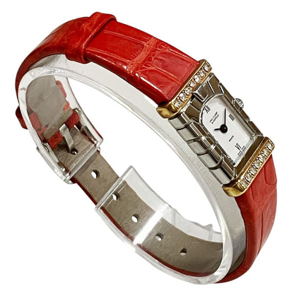 Van Cleef & Arpels Facade Watch SS Leather Quartz White Dial T5 — view 3