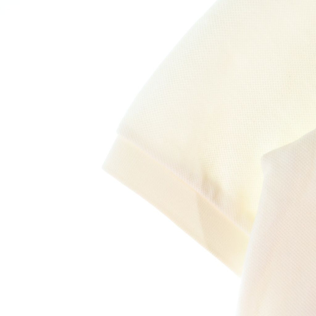 Miu Miu Cotton Pique Front Logo Embroidery Short Sleeve Polo Shirt White — view 4