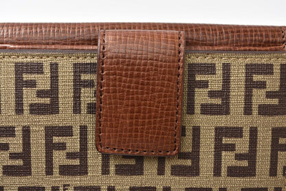 Fendi Wallet Bifold Fold Zucca Pattern Beige Brown — view 4