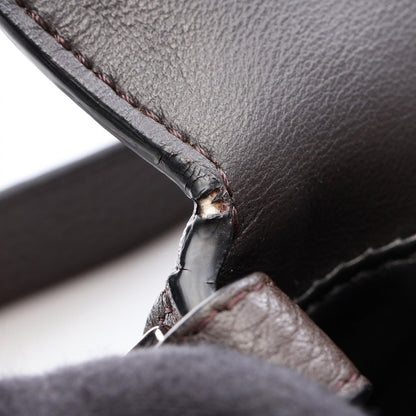 Fendi Shoulder Bag Selleria Baguette 2-Way Dark Brown Leather Mini — view 5