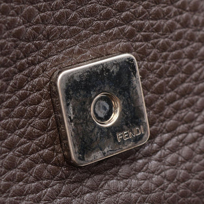 Fendi Shoulder Bag Selleria Baguette 2-Way Dark Brown Leather Mini — view 8