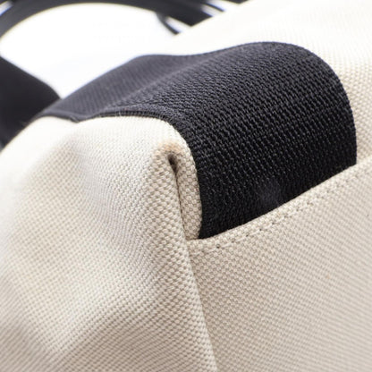 Balenciaga Tote Bag Biarritz 2-Way Ivory Black Canvas Leather — view 6