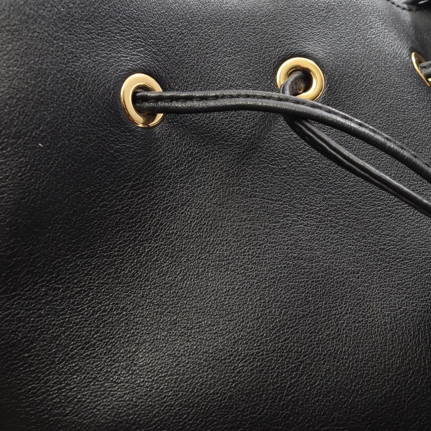 Fendi Shoulder Bag Montresor Drawstring Black Leather — view 8