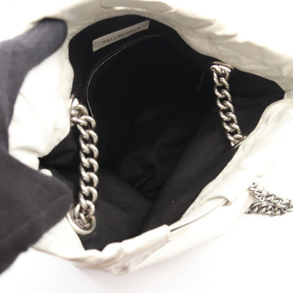 Balenciaga Shoulder Bag Crush Small Tote White Leather — view 3