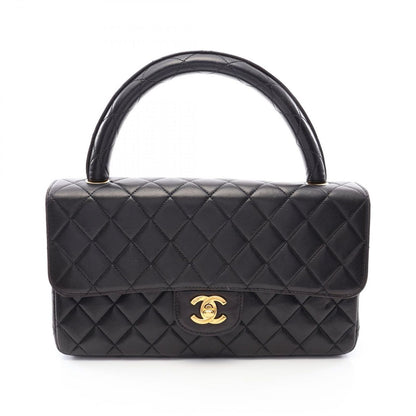 Chanel Handbag Quilted Parent Child Bag Black Lambskin