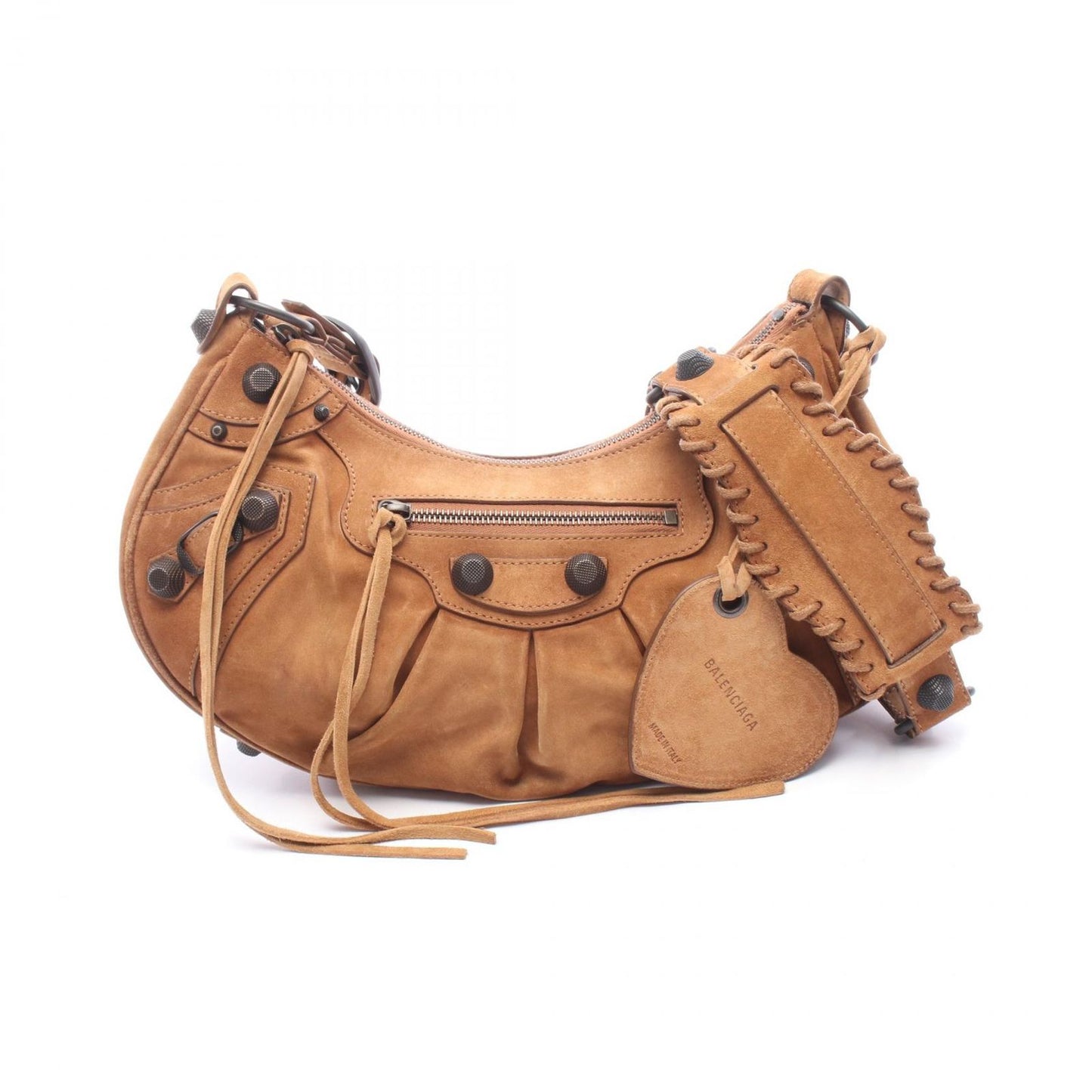 Balenciaga Shoulder Bag le Cagole Small Camel Suede