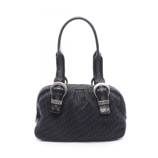 Dior Tote Bag Trotter Black Canvas Leather