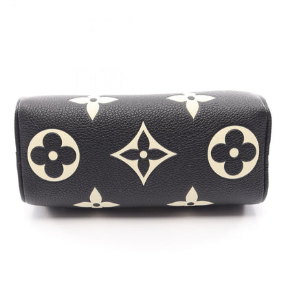 Louis Vuitton Nano Speedy 2-Way Black Beige Leather Handbag — view 7