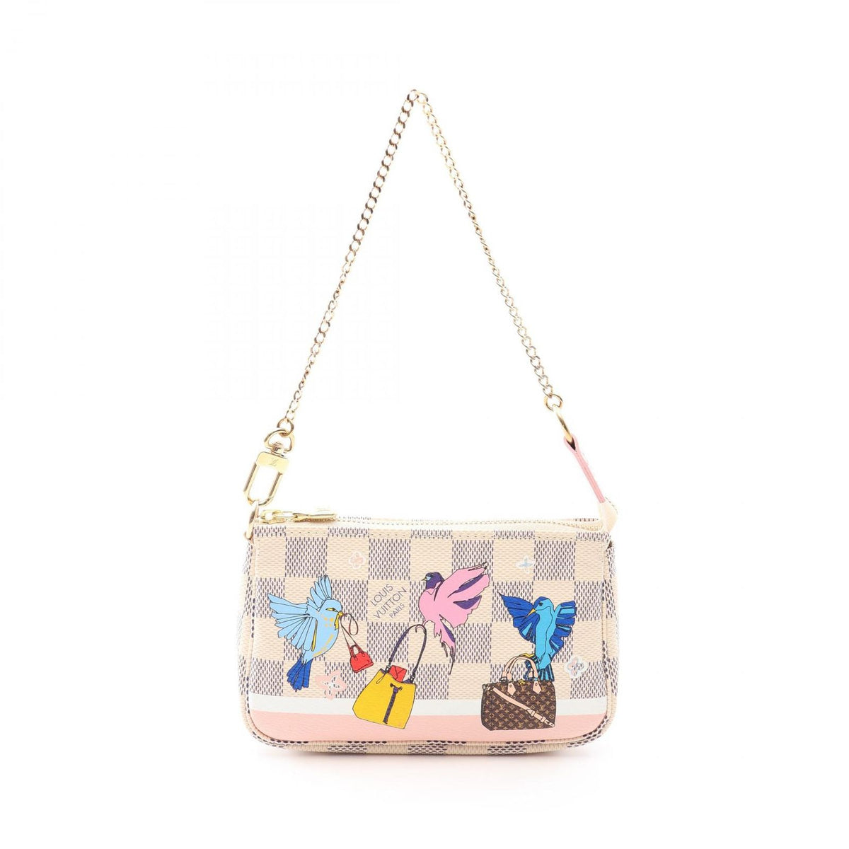 Louis Vuitton Handbag Mini Pochette Accessory Soir Canvas Leather Pouch