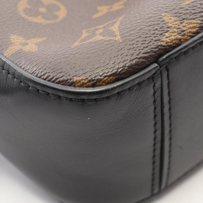 Louis Vuitton Shoulder Bag Saintonge Monogram Noir 2-Way Canvas Leather — view 8