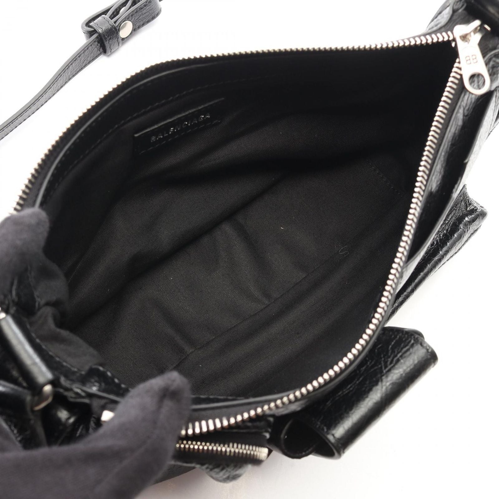 Balenciaga Shoulder Bag Superbusy Super Busy Small Black Leather — view 3