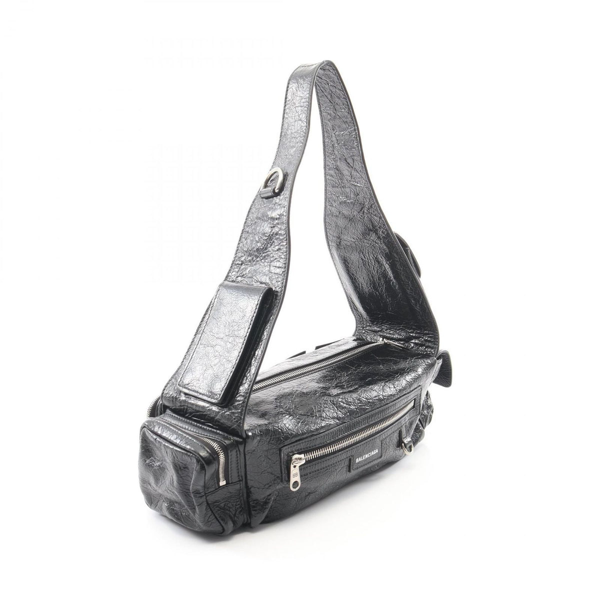 Balenciaga Shoulder Bag Superbusy Super Busy Black Leather x S — view 2