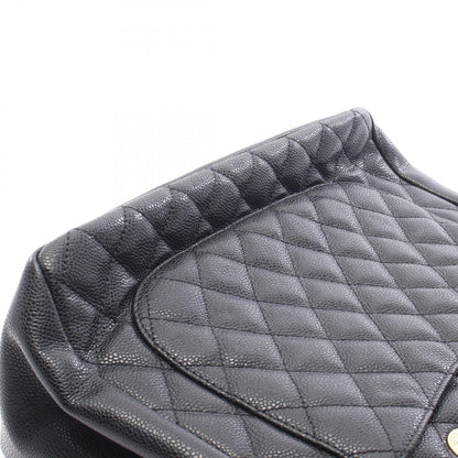 Chanel Tote Bag Quilted Grand Shopping GST Black Caviar Leather Chain — view 6