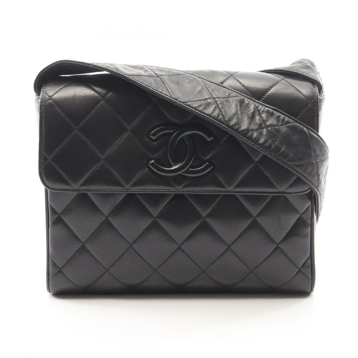Chanel Shoulder Bag Quilted Black Lambskin