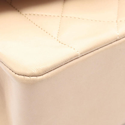 Chanel Shoulder Bag Quilted Diana Flap Light Beige Lambskin Chain — view 6
