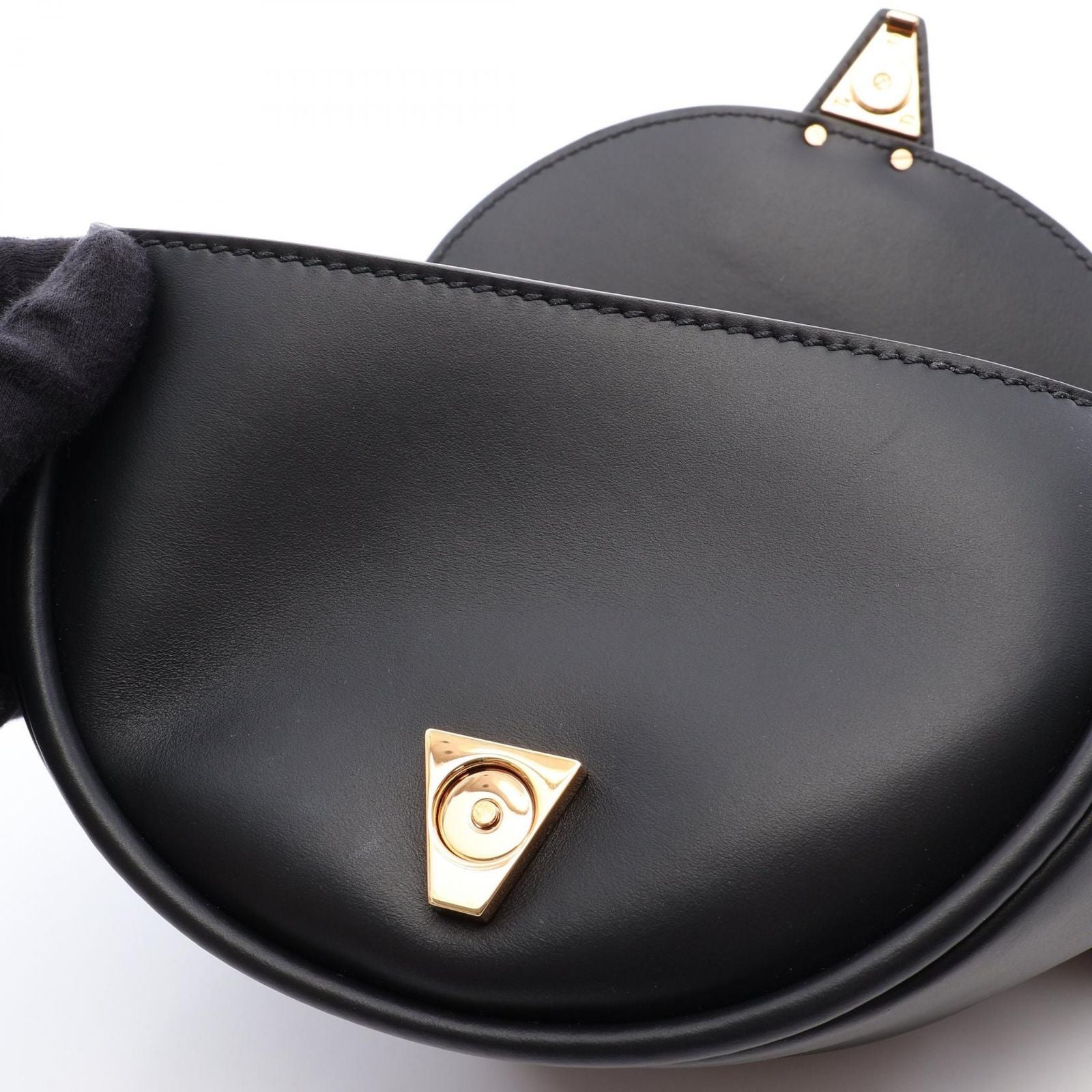 Versace Shoulder Bag Virtus Small 2-Way Black Multi Leather — view 6
