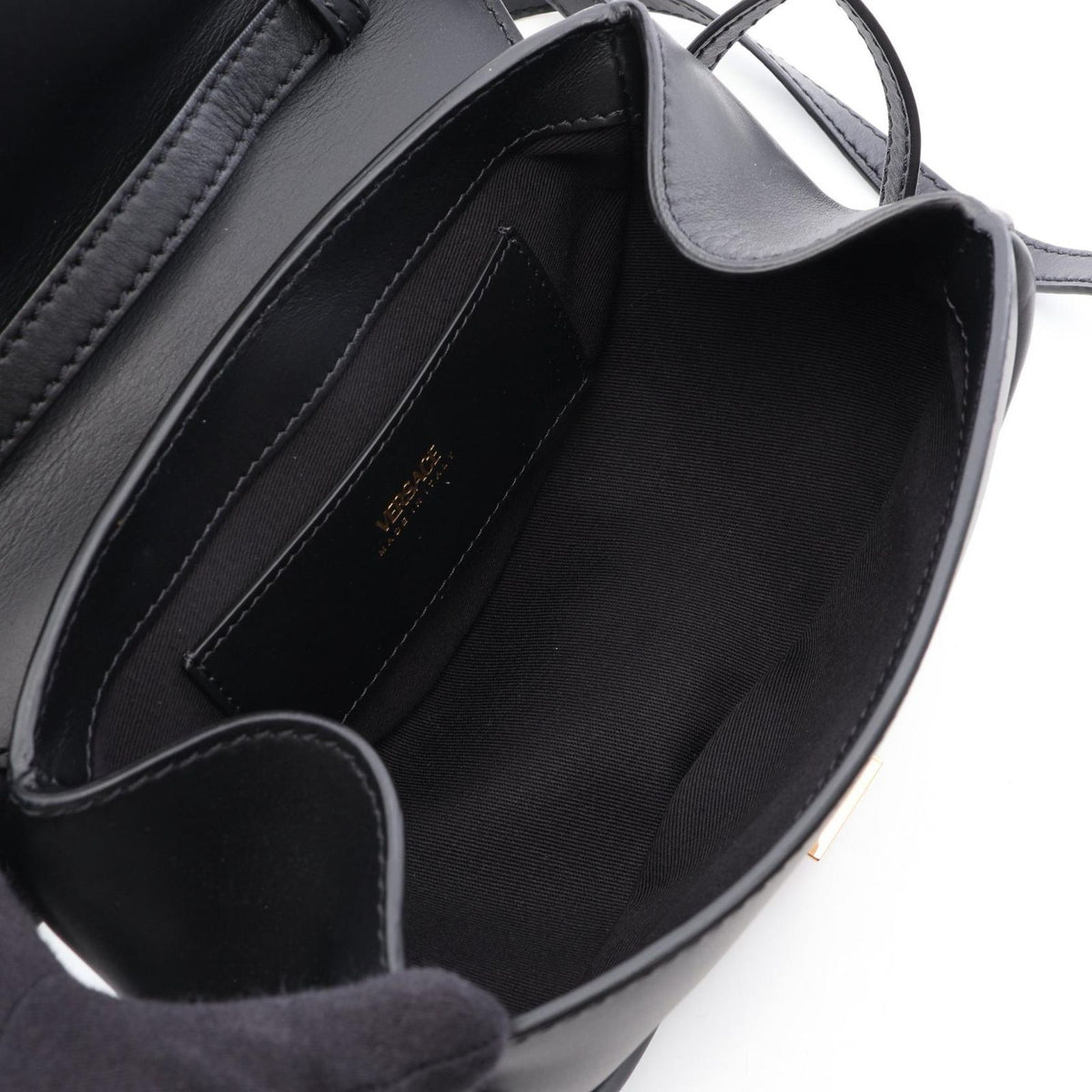 Versace Shoulder Bag Virtus Small 2-Way Black Multi Leather — view 3